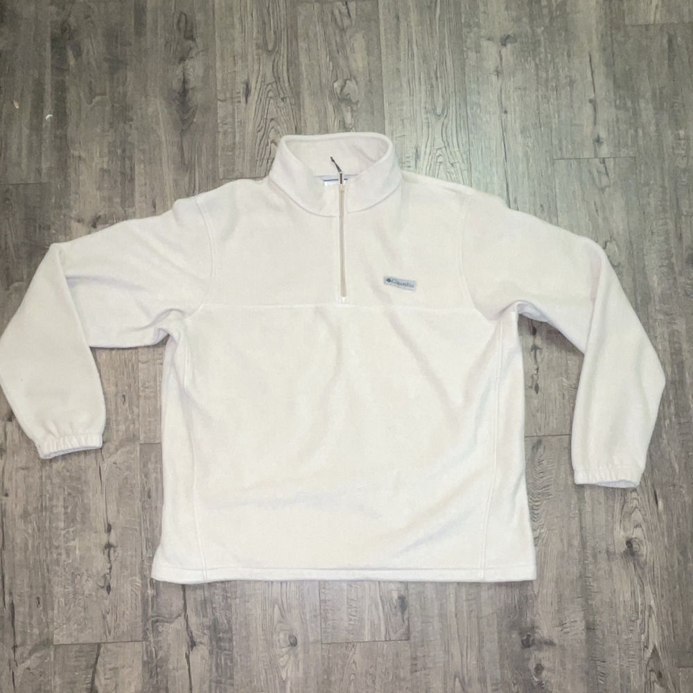 Columbia Pullover Fleece Light Beige , Quarter Zip, Soft, XXL
